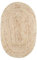 ROCKING GIFTS Ovaler Jute -Teppich, 100% natürliche Jute -Faser, weicher Teppich, Handweben, Lounge Teppich, Esszimmer, Schlafzimmer, Korridore, Eingang, natürliche Farbe (85 x 55 cm)