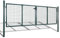 Tidyard Acero Verja Mallada Puerta Barrera Exterior Cercas para Jardín Puerta de Valla de Acero Verde 306x150 cm