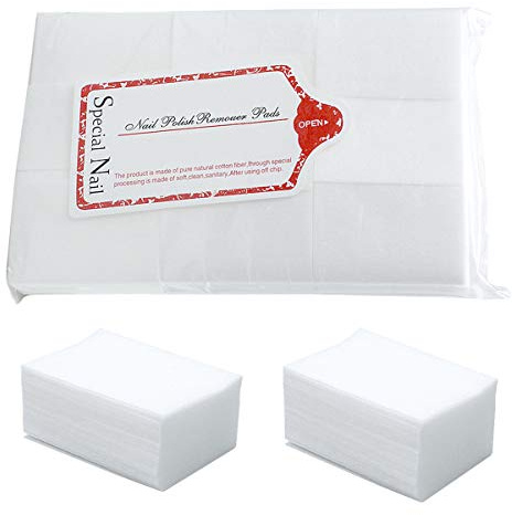400 Piezas Sin Pelusas Toallitas para Uñas, Quitaesmalte Uñas Almohadillas de Algodón de Limpieza de Uña, Toallitas Uñas Arte, Almohadillas Removedor de Esmalte de Uñas
