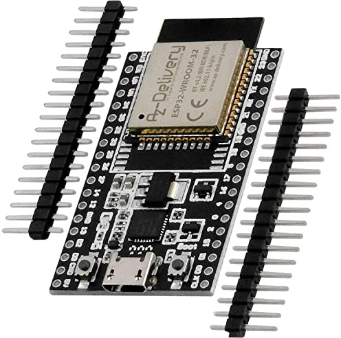 AZDelivery ESP32 Dev Kit C V4 NodeMCU ESP32 WROOM-32 WLAN/WiFi Development Board Unsoldered Version compatible with Arduino including E-Book! (Successor module of the ESP32 Dev Kit)…