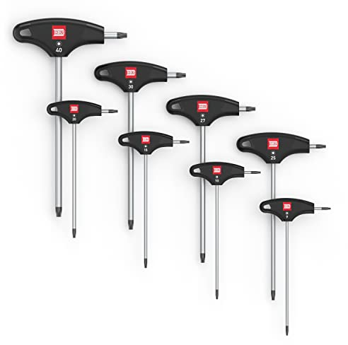 TORX® T-Griff Schraubendreher Set 8tlg, TX9–40, mit HybridTouch — Made in Germany (INBUS® 74124)