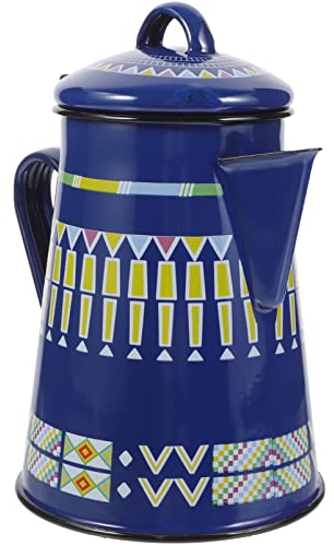 Veemoon Bollitore Smaltato Per Acqua Calda Bollitore Portatile Decorativo Caffettiera Smaltata Per Tè e Caffè Per Cucina e Fornelli Induzione