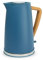SCHNEIDER Fjord Line Wasserkocher 2200 Watt, Teekocher aus Edelstahl mit 1,7 Liter Fassungsvermögen, Wasserstandsanzeige, Abschaltautomatik, 360° Basisstation, Soft-Touch-Finish, petrol blau