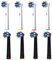 8pcs Cross Clean Replacement Heads Compatible with Braun Oral B Electric Toothbrush, 4pcs White and 4pcs Black.