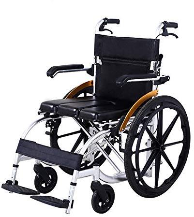 Lättviktstransport Mobil Bärbar Rullstol Självgående Mobil Transport Rullstolar Fällbar Lättvikt Med Kommode Pan Elderly Mobility Vadderad Stol, Fällbar Mobilityoters