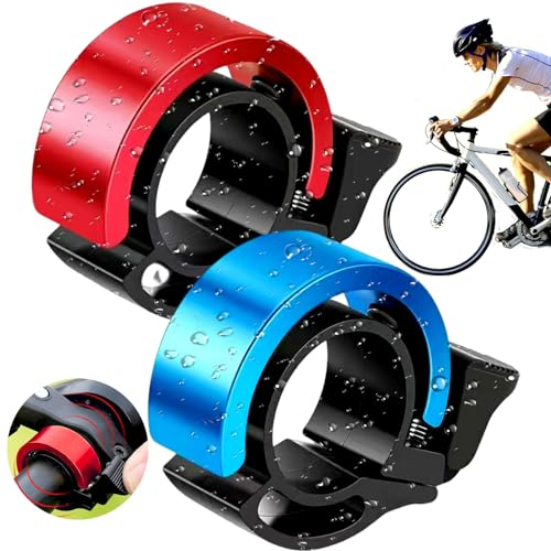 WiDream Timbre de Bicicleta, 2 Piezas Campana de Bicicleta, Bocina Bicicleta, Mini Timbre de Bicicleta, 90 dB, Adapta diámetros 22 mm, para Bicicleta de Montaña, Bicicleta de Carretera