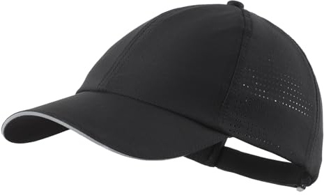 Magracy Running Quick-Dry Hat Water Repellent UPF 50+ Sun Protection Hat Breathable Reflective Sports Baseball Cap Unisex Outdoor Black