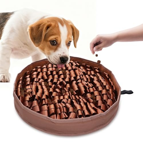 KeeKit Snuffle Mat for Dogs, 20x20 Inch Slow Feeder Mat, Interactive Feeding Game for Small & Medium Dogs - Encourages Natural Foraging, Mental Stimulation - Non-Slip Durable Design for Kibble/Treats