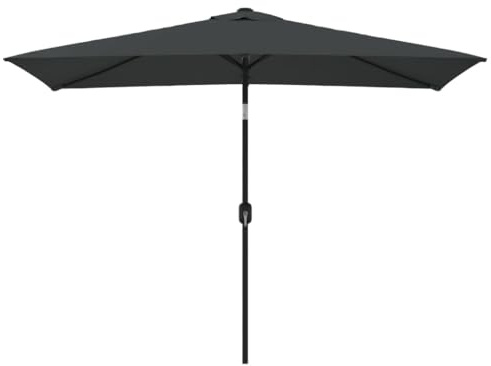 vidaXL Outdoor Parasol with Metal Pole 300x200cm Anthracite Umbrella Sunshade