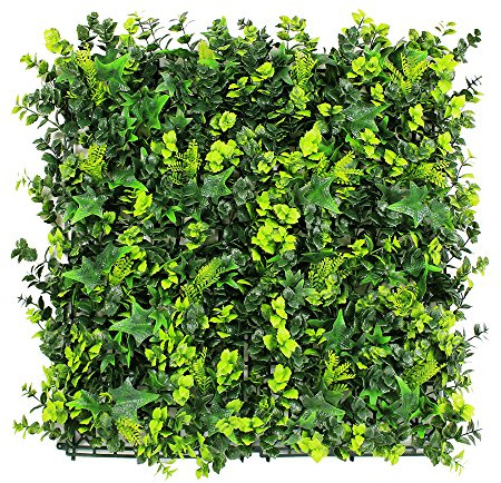 Best Artificial Living Green Wall Ivy Fern Hedging Mat 50cm x 50cm Garden (1 Mat)
