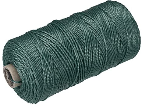 sourcing map Torcida Albañil Línea Nylon Cordel Cuerda Cordón Oscuro Verde 300M/328 Yardas 1.5mm Diámetro para Redes, Paisajismo, Home Mejora, Bricolaje Proyectos, Artesanía, Albañilería