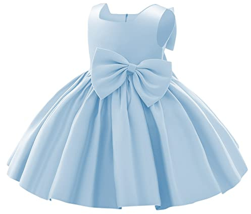 Baby Girls Little Girls Bowknot Tutu Princess Prom Dress Formal Ball Gown Birthday Wedding Party Christening Baptism Dresses