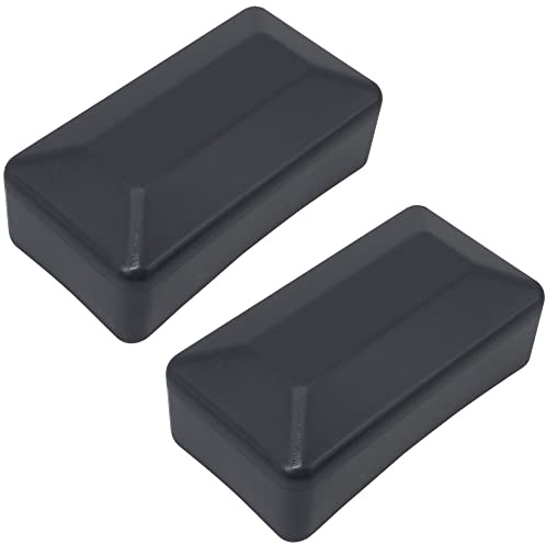 SKIR'CO 2 tapas rectangulares para postes de valla, tapas de plástico gris, 40 x 80 mm, cubiertas para postes de valla, color gris antracita RAL 7016