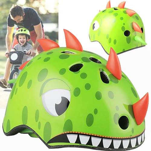 XUBX Skaterhelm Fahrradhelm Kinderhelm Radhelm Sporthelm, Kinderhelm 2 3 4 5 Jahr Jungen Mädchen, Mehrfarbig, Unisex Baby PVC Kinder-Fahrradhelm,50cm-54cm, Verstellbar Kinder Jugend Helm