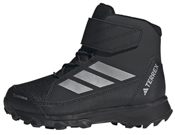 adidas Unisex - Bambini e Ragazzi Terrex Snow CF Climawarm Winter Shoes Kids, Core Black/Matte Silver/Core Black, 35 1/2 EU