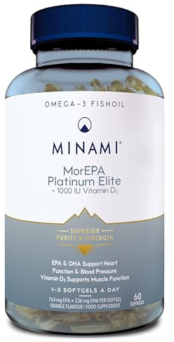 MINAMI Omega-3 Fiskolja, 60 Softgeler | MorEPA Platinum + Vitamin D3