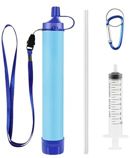 1/2/4/5 Pack Personal Water Filter Straw, Portable Outdoor Emergency Survival Gear For Hiking, Camping, Travel, Hunting & Fishing