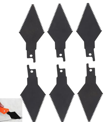 6PCS Grout Removal Tool for Tile Narrow Joints, Carbon Steel Double Side Sawblade Grout Removal for Floor Seam Cement Cleaning
