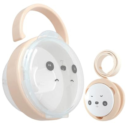 Generisk nappkedja, panda design nappkedja med boxningsset och dammskydd, bärbara babytillbehör för resor och utomhusaktiviteter, Aprikos, Siehe Beschreibung, Se beskrivning