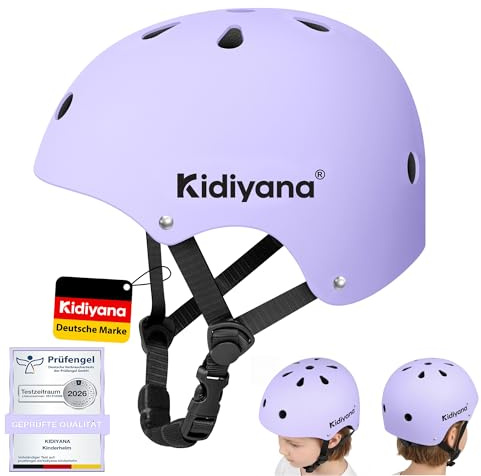 Kidiyana Casco para niños de 6 a 14 años M (54 – 58 cm) – Casco de bicicleta infantil ligero con carcasa rígida ABS y espuma EPS ajustable y transpirable para bicicleta, scooter, scooter y patines en