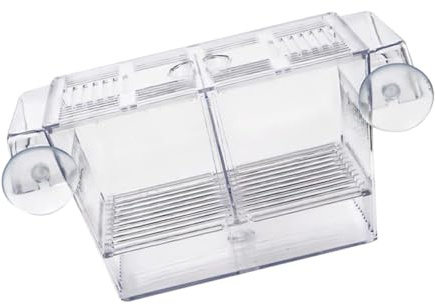 BAZEITFLOW Boîte D'élevage pour Aquarium Transparente à 2 Niveaux, Grosse Taille, Incubateur Flottant pour Poissons, Boîte D’isolement pour Alevins et Poissons D’élevage, Accessoire Pratique