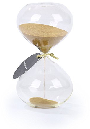 biloba 6 pollici con sabbia timer/clessidra 60 minuti - colore dorato sabbia - ispirato vetro/casa, scrivania, ufficio arredamento