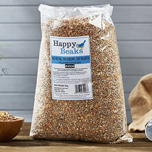 Happy Beaks No Mess Wild Bird Seed - No Grow No Husk No Waste Feed Mix High Energy Premium Food For Wild Birds (12.75kg)