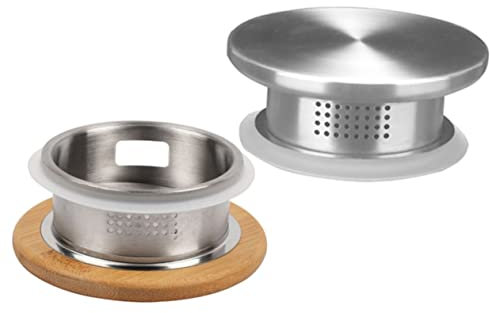 HEMOTON De Pichet à Eau En Acier Inoxydable 304 Lot De 2 Hermétique Filtre En Résistant à L'usure Thé Boissons Froides Compatible Pichet En Verre Et