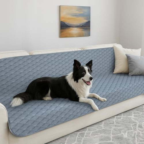 TAIKURA Manta para Perros Absorbente y Impermeable, Almohadilla de Entrenamiento Reutilizable Antideslizante, Protector de Muebles, Sofá, Cama Lavable para Cachorros, Perros y Gatos 172 * 208CM