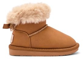 Conguitos - Bottes australiennes pour filles d'hiver avec fourrure intérieure chaude et douce. Bottines confortables faciles à enfiler, doublées pour le froid, idéales pour un usage quotidien, Marron