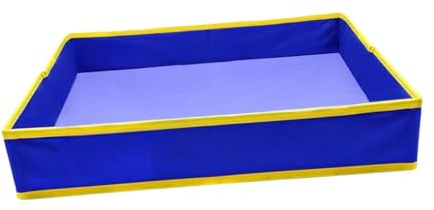 Sharplace Bac à Sable Pliable pour Enfants, En Polyester, épais, Réutilisable, Facile à Nettoyer, Facile à Transporter, Bleu, 50cmx50cmx9cm