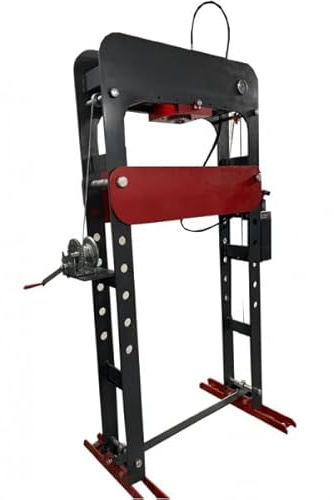 HOFFCAR PRESSA IDRAULICA 52T con PISTONE Scorrevole SALDATO, Doppia Pompa E MANOMETRO Rooks