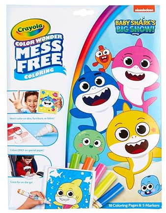 CRAYOLA Color Wonder Baby Shark, 6 Piece Set