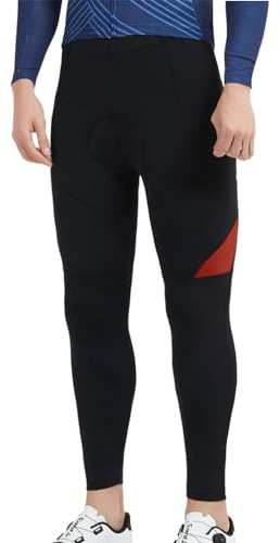 Santic Pantalon Ciclismo Hombre Largo Acolchado Pantalon Bicicleta Pantalones Ciclista Hombre Largos Vino EU XXL