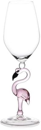 FOMIYES Creative Flamingo Cocktail Glasses Martini Goblet Glass Tableware Unique Bar Wine Glasses Long Stem Wine Glasses Pink