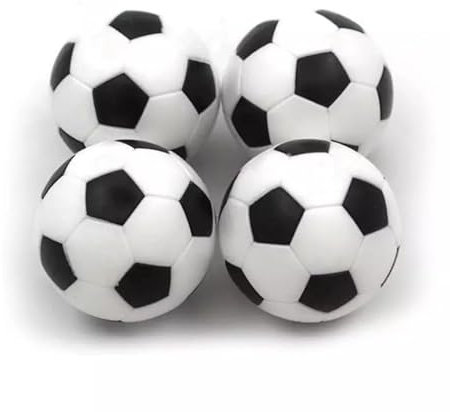 Pegasi Tischfussball Bälle - Schwarz und Weiß - 36mm - 4 STK. - Tischkicker Bälle - Kicker Bälle - Tischfußball Bälle - Tischkicker Ball - Bälle Tischkicker - Multi-Pack - ABS-Kunststoff