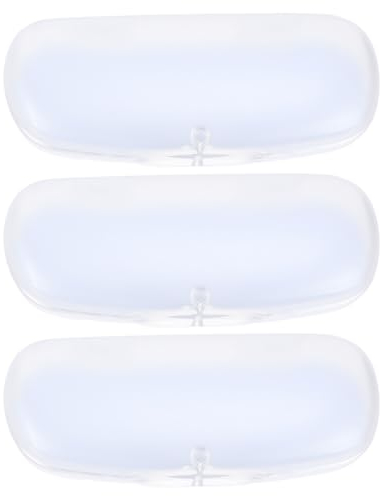 Minkissy 3 StüCk Transparentes Hartes Brillenetui Aus Kunststoff, BrillenschutzhüLle FüR Damen Und Herren, Leichtes, Tragbares, Mattiertes Brillenetui