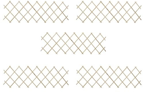 ARKEM Clôture à Treillis 5 pcs Bois de Sapin 180x60 cm,Barriere Jardin Exterieur,Barriere Jardin,Portillon Grillage