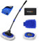 YeewayVeh Car Wash Mop with Long Handle, 43 Extendable Car Wash Brush with 2 Replaceable Mop Head, 90°Rotating Brush Head and 15°Curved Pole with Car Wash Mitt and Towel Cleaning Kit for RV Truck