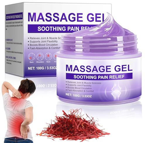 Joint & Muscle Therapy Gel for Soothing Paines Relief, 100g Massage Gel for Back, Muscles, Wrists, Knees, Neck & Shoulders, Warming Gel Supports Natural Muscle Relaxation & Comfort