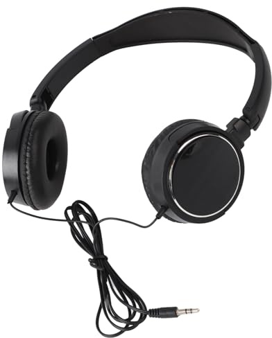 Irfora Kompakt Hopfällbart Headset med Kabel, Stereo HiFi-musikhörlurar, Vridbar öronkåpa och Justerbart Huvudband för Enkel Justering.Vikbar och Lätt Design, Lätt Att Bära med