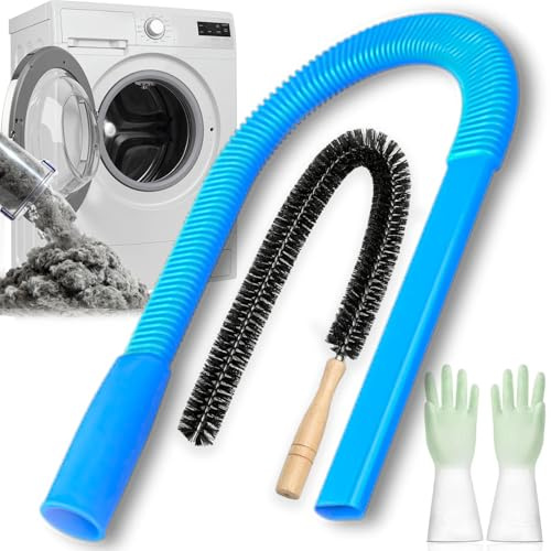 Dryer Vent Cleaner Kit Vacuum Attachment, Universal Dryer Lint Vacuum Attachment with Long Flexible Hose & Brush, Dryer Lint Vac Attachment for Quick Lint Removal, for Most Vacuum Cleaners (1PC)