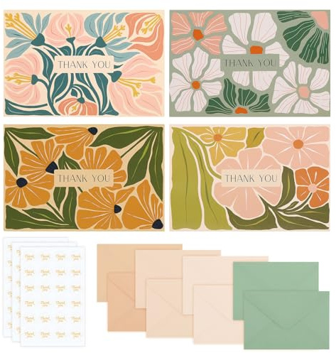Candcamp Thank You Cards Set Of 32, Blank Cards And Envelopes | Greeting Cards, Thank You Teacher Cards, Graduation, Wedding, Baby Shower, Notelets And Envelopes Sets, Post Cards