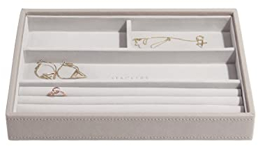 Stackers Taupe Schmuckschatulle Klassisch Schmuckfach für Ringe/Armbänder