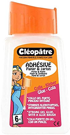 CLEOPATRE - 1 FLACON de COLLE TRANSPARENTE 80 gr + PINCEAU