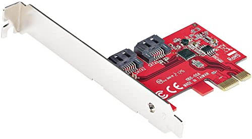 StarTech.com Tarjeta PCIe SATA - Tarjeta PCI Express Controladora de 2 Puertos SATA de 6Gbps - de Perfil Completo o Bajo - Tarjeta Adaptadora PCI Expr