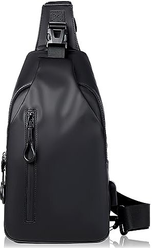 Jupsk Sling Bag Crossbody Backpack Chest Shoulder Bag Waterproof Sling Rucksack Bag for Men Women Lightweight Casual Daypack Backpack with USB Charging Port for Sports Traveling