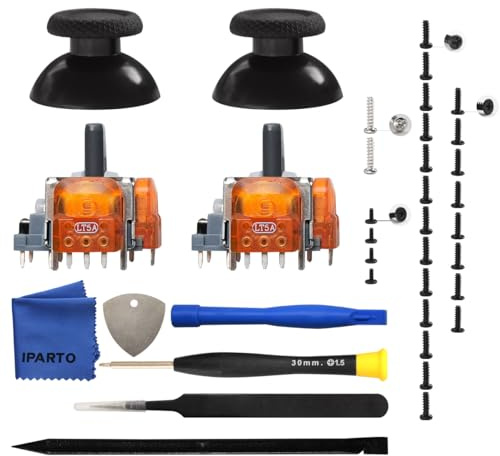 iParto 2-pack TMR elektromagnetisk joystick ersättningssats för PS5 – Anti-Drift 3D analoga tumstift för PlayStation 5