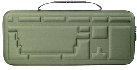 WKabnkn Étui de voyage résistant à l'eau pour claviers mécaniques 108 touches Sac de rangement compact avec pochettes de protection contre les chocs Étui étanche pour claviers mécaniques