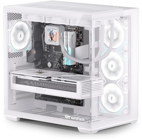 darkFlash PC-chassi C280 E-ATX, 4 PWM-fläktar ingår, svart